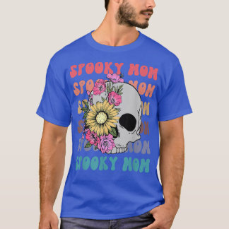 Retro Spooky mama Floral Boho Ghost Ma Halloween C T-shirt