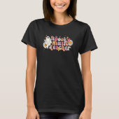 Retro Spooky Music Teacher Floral Ghost School Hal T-shirt (Voorkant)