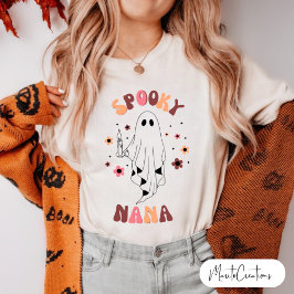Retro Spooky Nana Halloween, Spooky Vibes Nana. T-shirt