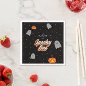 Retro Spooky One 1st Halloween Birthday Party Servet (Insitu)