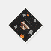 Retro Spooky One 1st Halloween Birthday Party Servet (Hoek)