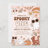 Retro Spooky One Halloween Verjaardag Uitnodiging (Voorkant)