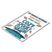 Retro Spooky Pompoen Halloween Gezellig Spooky Sei Notitieboek (Linkerzijde)