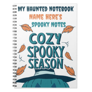 Retro Spooky Pompoen Halloween Gezellig Spooky Sei Notitieboek