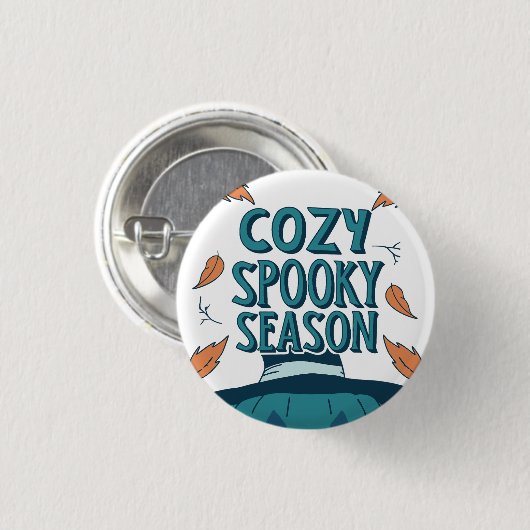 Retro Spooky Pompoen Halloween Gezellig Spooky Sei Ronde Button 3,2 Cm (Voorkant /achterkant)