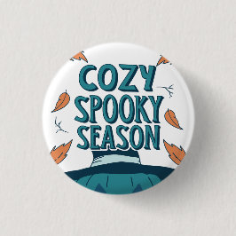 Retro Spooky Pompoen Halloween Gezellig Spooky Sei Ronde Button 3,2 Cm