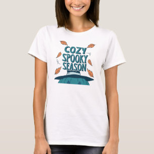 Retro Spooky Pompoen Halloween Gezellig Spooky Sei T-shirt