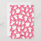 Retro Spooky Roze Typografie Foto Halloween Feestdagenkaart (Achterkant)