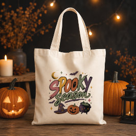 Retro Spooky Season Halloween Tote Bag