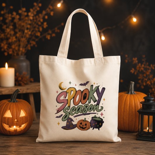 Retro Spooky Season Halloween Tote Bag