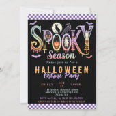 Retro Spooky Seizoen Pastel Halloween Kostuumfeest Kaart (Voorkant)