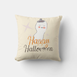 Retro spooky tekening Halloween ontwerp    Kussen