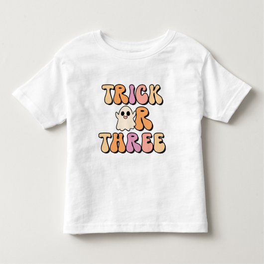 Retro Spooky Trick voor Drie Verjaardagen Kinder Shirts (Voorkant)