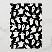 Retro Spooky Typografie Foto Halloween Folie Feestdagenkaart (Achterkant)