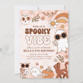 Retro Spooky vibe Halloween Verjaardag Uitnodiging (Voorkant)