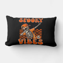 Retro Spooky Vibes Dabbing Skeleton Halloween Kussen