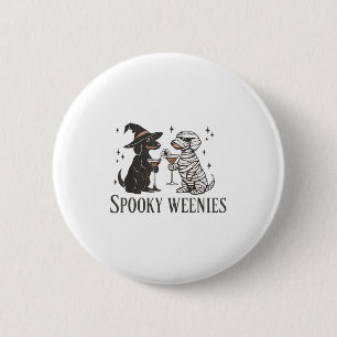Retro Spooky Weenies Halloween Teckel Spooky Se Ronde Button 5,7 Cm