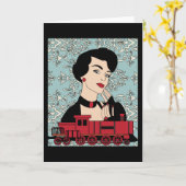 Retro  spoorweg kaart (Gele Bloem)