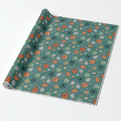 Retro Sport Atletisch Cadeaupapier (Uitgerold)