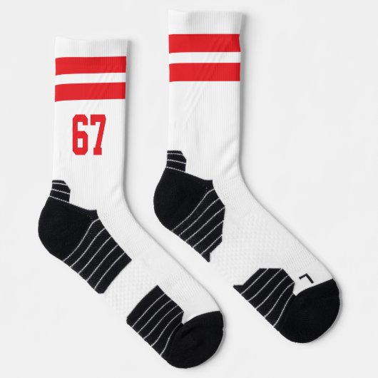 Retro sport sjabloon sokken (Rechts)
