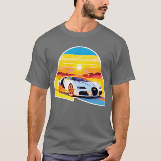 Retro sportauto ontwerp retro meisje t-shirt