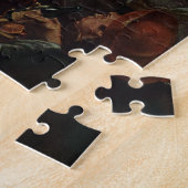 Retro sportfans in een honkbalstadion legpuzzel (Zijkant)