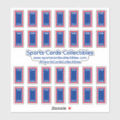 Retro Sportkaarten Verzamelobjecten Toploader Viny Sticker (Vel)