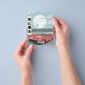 Retro sportwagen flyer (Hand)