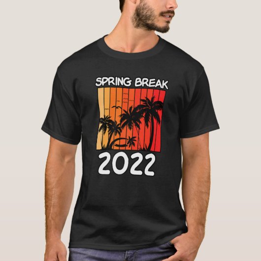 Retro Spring Break 2022 Beach Vacation Trip 1 T-shirt (Voorkant)