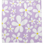Retro Spring Daisies #1 #decor #art Douchegordijn (Voorkant)