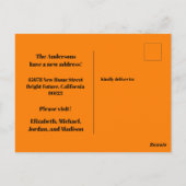 Retro Spring Floral - Nieuw adres / we hebben ons  Briefkaart (Achterkant)