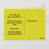 Retro Spring Floral - Nieuw adres / we hebben ons  Briefkaart (Achterkant)