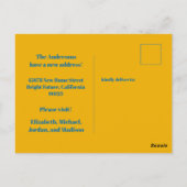 Retro Spring Floral - Nieuw adres / we hebben ons Briefkaart (Achterkant)