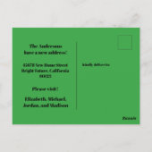 Retro Spring Floral - Nieuw adres / we hebben ons Briefkaart (Achterkant)