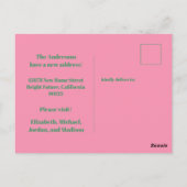 Retro Spring Floral - Nieuw adres / we hebben ons  Briefkaart (Achterkant)