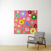 Retro Spring Flower  Bloemen Wall Decor Wandkleed (In Situ (horizontaal))