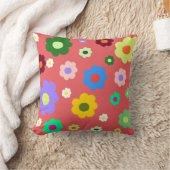 Retro Spring Flower Kleurrijke Bloemen Home Decor Kussen (Deken)