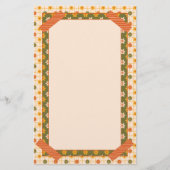 Retro Spring Hand Drawn Faux Washi Floral Mix Briefpapier (Voorkant)