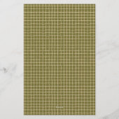Retro Spring Hand Drawn Plaid and Grid Vertical Briefpapier (Achterkant)