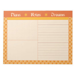 Retro Spring Hand Drawn Sunshine Plan and Dream Notitieblok