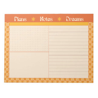 Retro Spring Hand Drawn Sunshine Plan and Dream Notitieblok