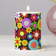 Retro spring hippie flower power