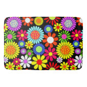 Retro spring hippie flower power badmat (Voorkant)
