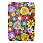 Retro spring hippie flower power badmat (Voorkant Verticaal)
