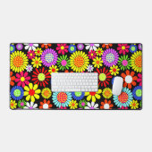 Retro spring hippie flower power bureaumat (Keyboard & Muis)