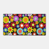 Retro spring hippie flower power bureaumat (Voorkant)