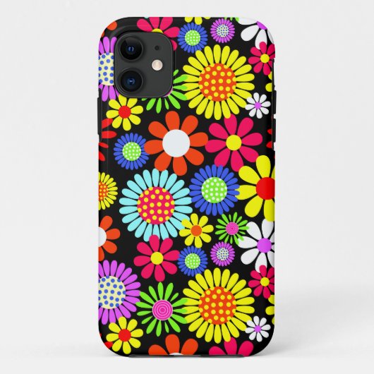 Retro spring hippie flower power Case-Mate iPhone case (Achterkant)