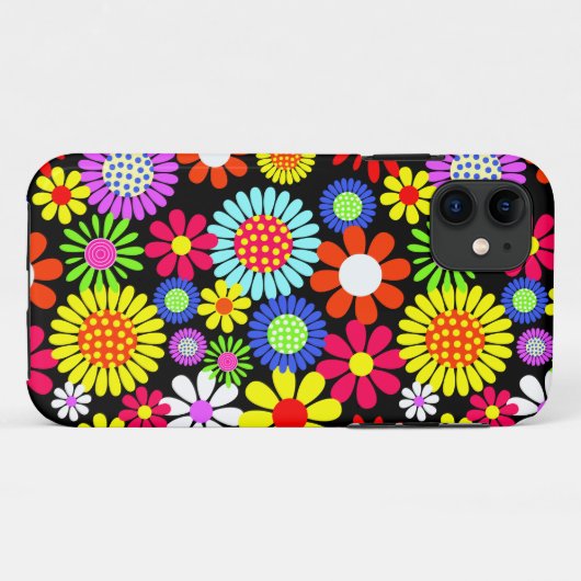 Retro spring hippie flower power Case-Mate iPhone case (Achterkant (horizontaal))