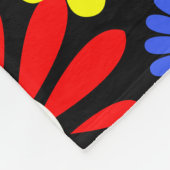 Retro spring hippie flower power fleece deken (Hoek)