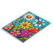 Retro spring hippie flower power notitieboek (Linkerzijde)